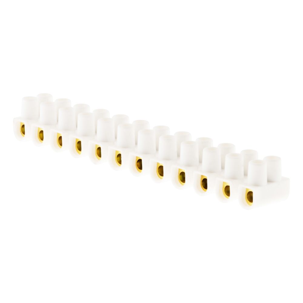 Zenitech - Barrettes 12 plots 4 mm² Blanc - Zenitech - Accessoires de câblage