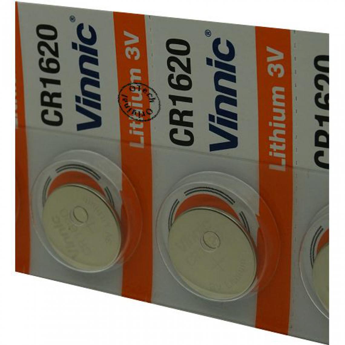 Otech - Pack de 5 piles Vinnic pour DIVERS BR1620-1W - Piles rechargeables