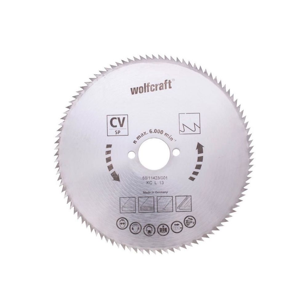 Wolfcraft - WOLFCRAFT Lame scie circulaire CV - 100 dents - Ø 184 x 16 mm - Scies multi-fonctions