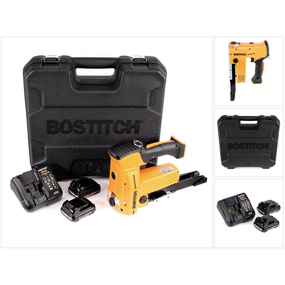 Bostitch - Bostitch DSA-3522-E 10,8 V Agrafeuse à batterie pour la fermeture de carton en Coffret + 2x Batteries 1,5 Ah + Chargeur - Agrafeuses