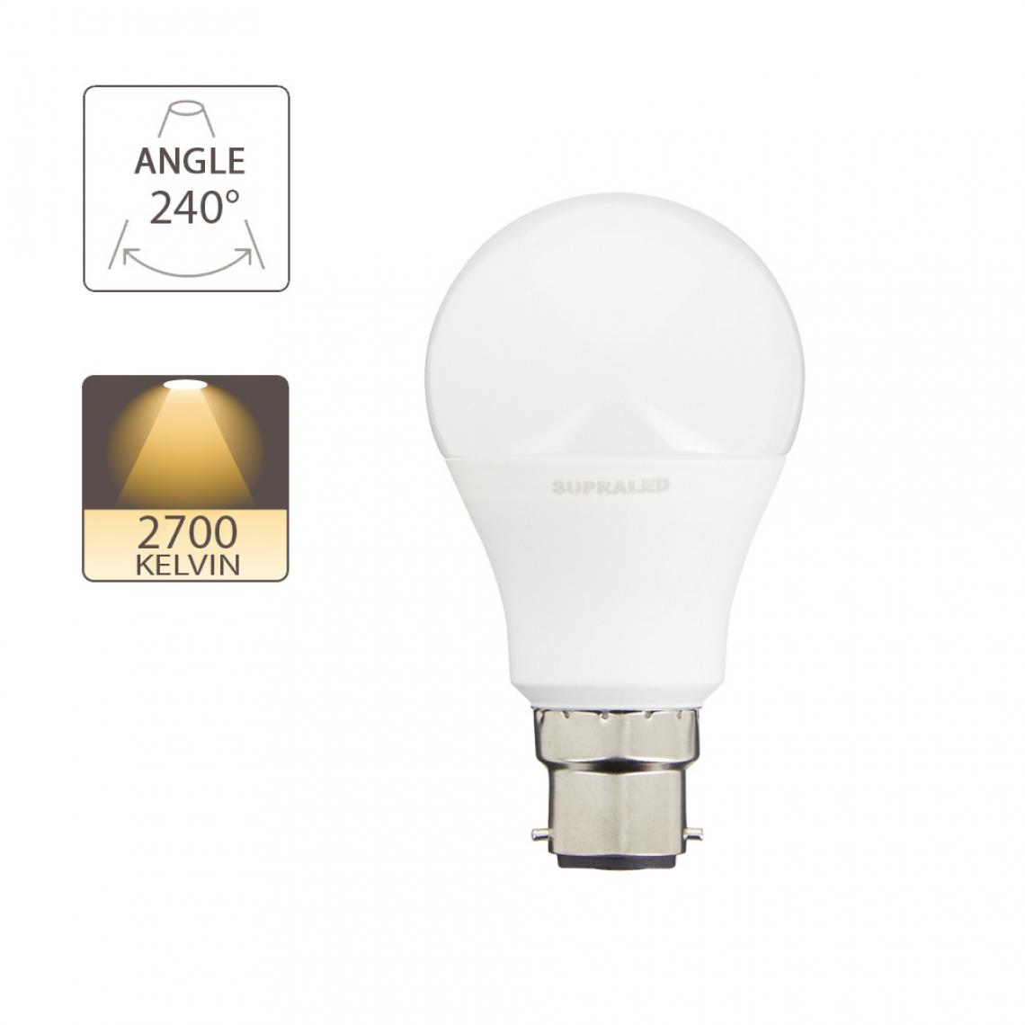 Supraled - Ampoule LED (A60) culot B22 - Ampoules LED