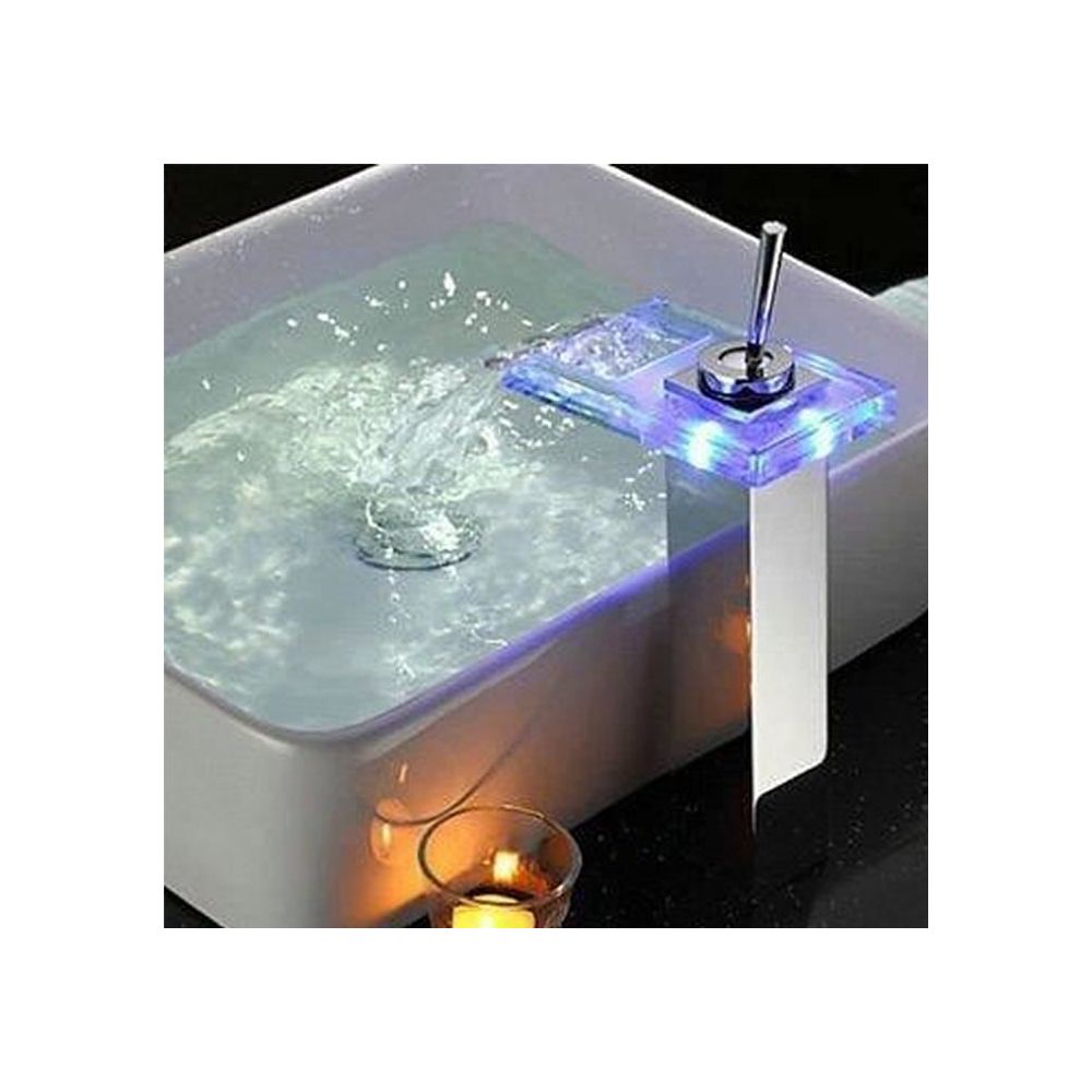 Ideko - Mitigeur robinet Nouveau Populaire piles AA LED - Lavabo