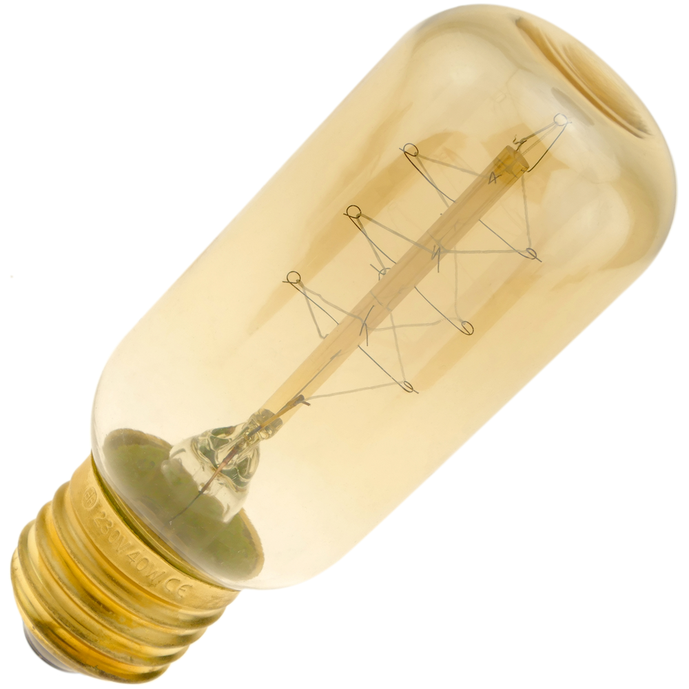 Primematik - Ampoule Edison de filaments incandescents E27 220VAC 40W 38x103mm T45 - Ampoules LED