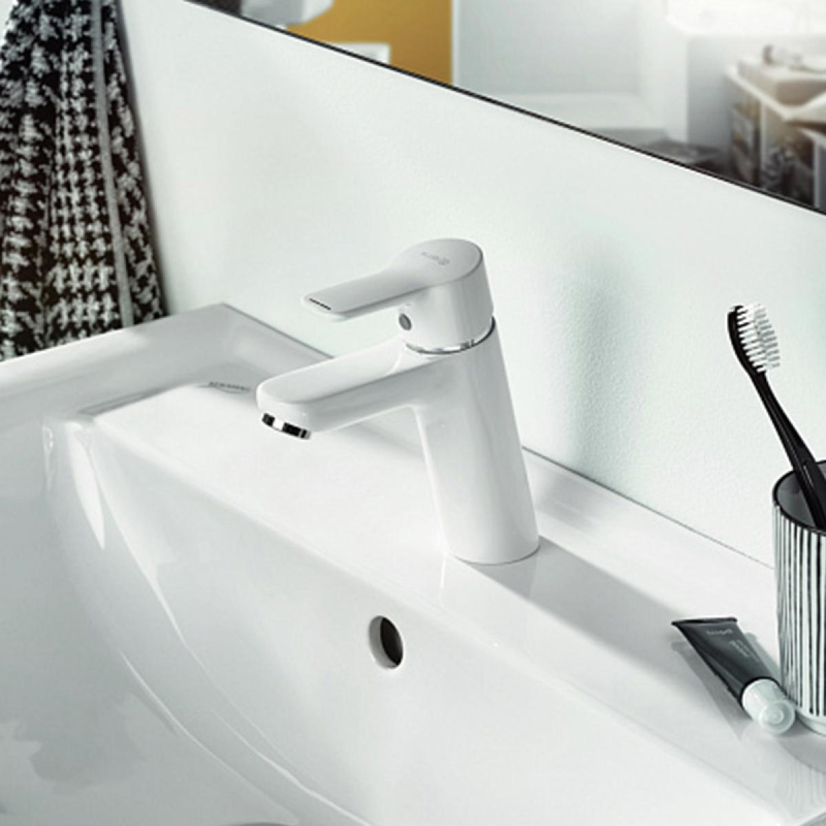 Kludi - Mitigeur de lavabo Kludi Pure & Easy 100 Blanc - Robinet de lavabo