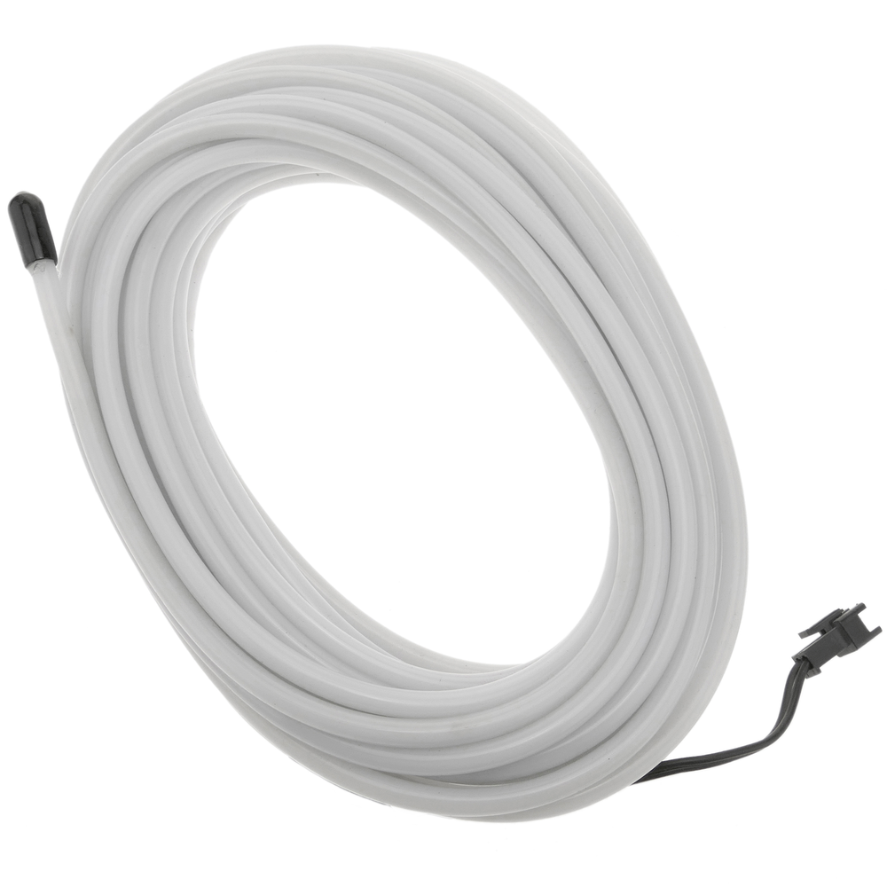 Bematik - Câble électroluminescent 5mm 5m transparent blanc câble spiralé avec batterie - Fils et câbles électriques