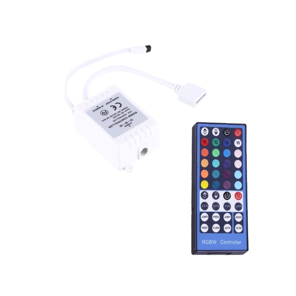Wewoo - RGBW plastique Shell LED télécommande blanc avec 40 touches télécommande, DC 12-24V - Ampoules LED
