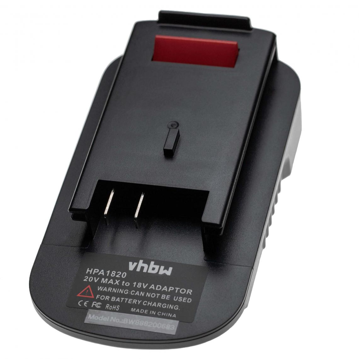 Vhbw - vhbw Adaptateur de batterie compatible avec Black & Decker outils électriques - Adaptateur batteries Li-ion 20 V - Accessoires vissage, perçage