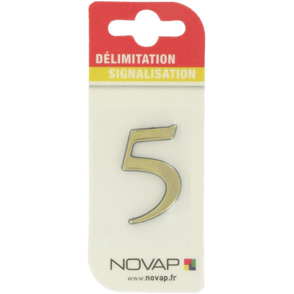 Novap - Adhésif plastique en relief coloris or Novap 5 - Extincteur & signalétique