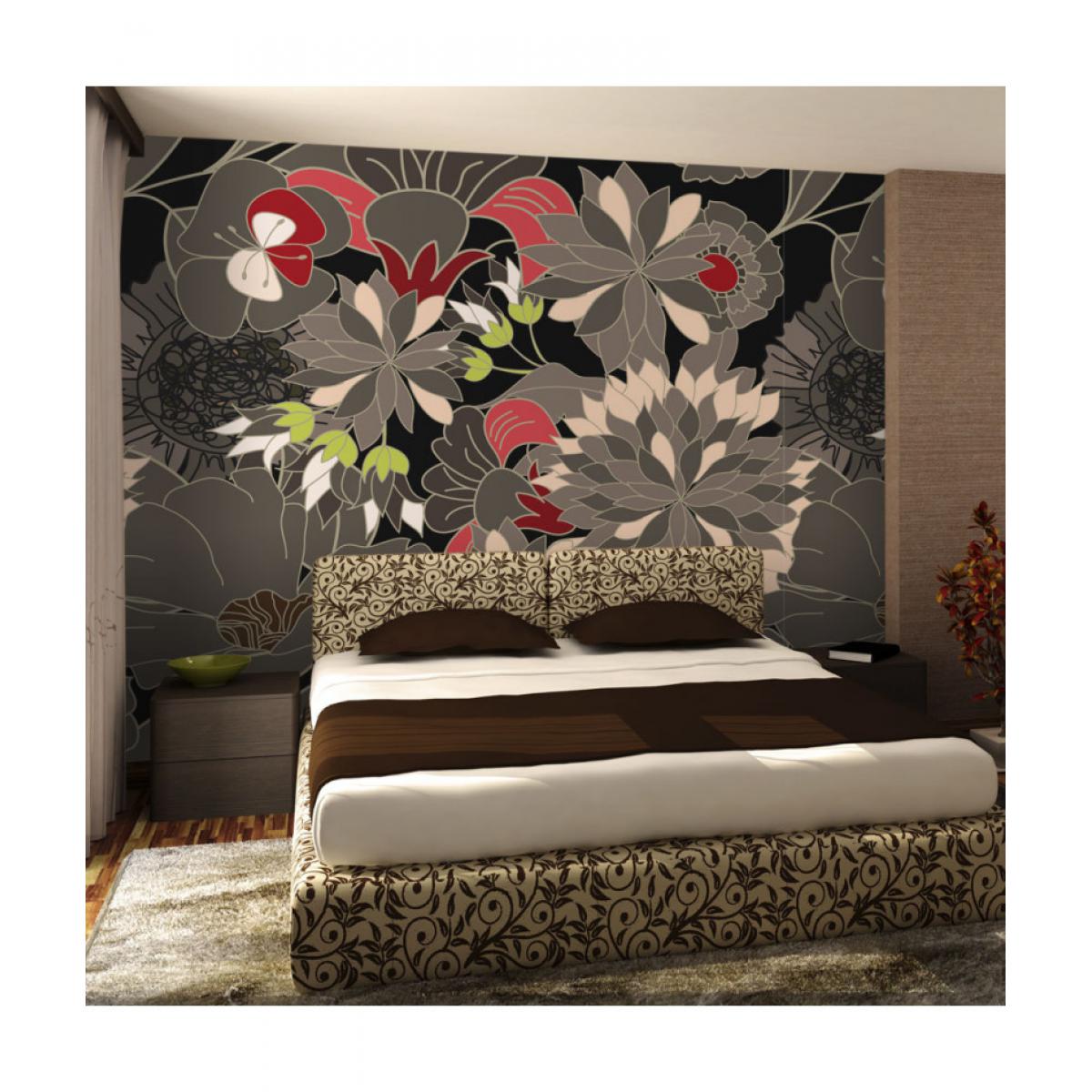 Artgeist - Papier peint - motif floral - gris 250x193 - Papier peint