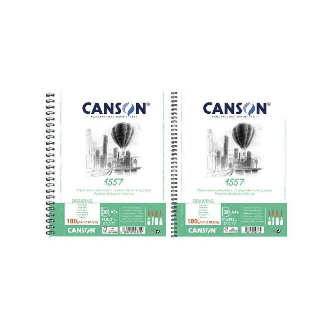 Canson - CANSON Album spiralé papier dessin 1557, A5+, 180 g/m2 () - Outils et accessoires du peintre