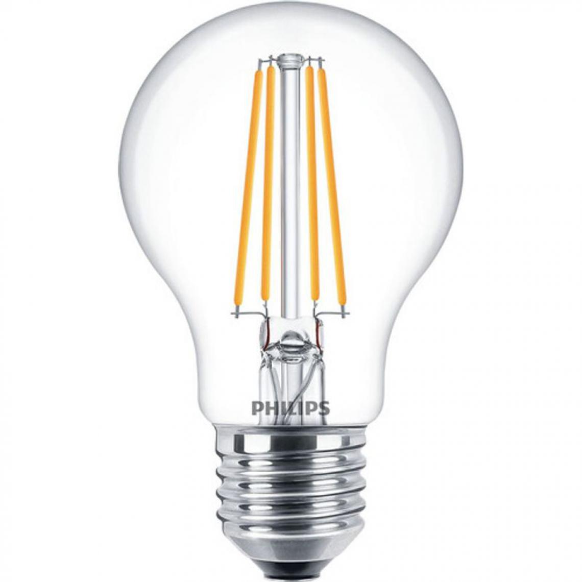 Philips - Lot de 3 ampoules LED filament PHILIPS standard E27 60W - Ampoules LED