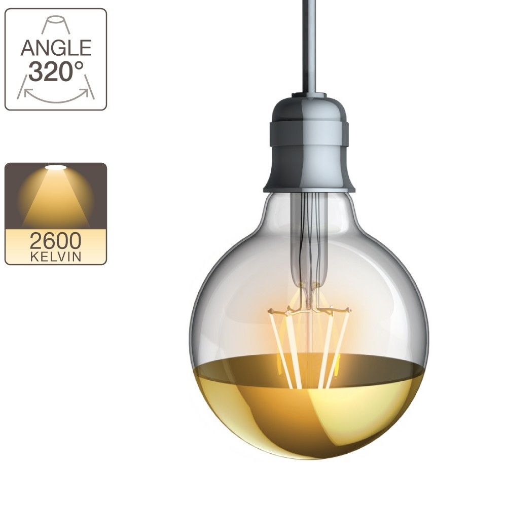 But - Ampoule déco gold LED 8W équiv 60W 850lm E27 Or - Ampoules LED