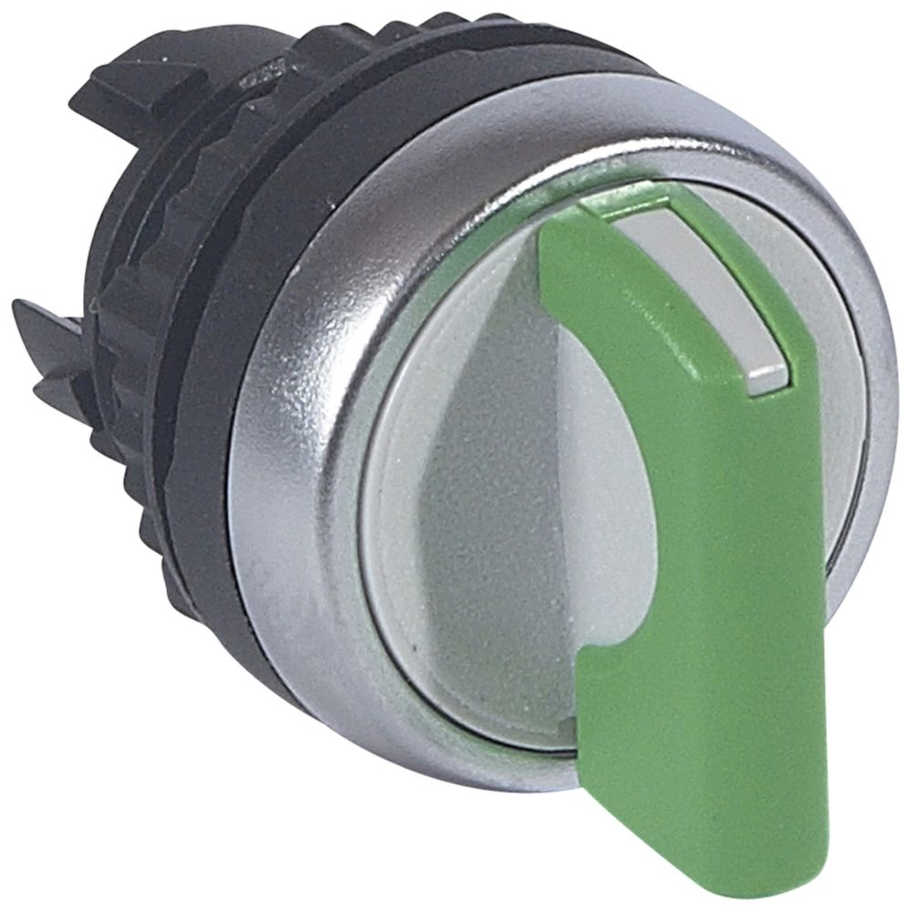 Legrand - tête non lumineuse bouton tournant manette 2 positions fixes 45 degrés en v - vert - Autres équipements modulaires