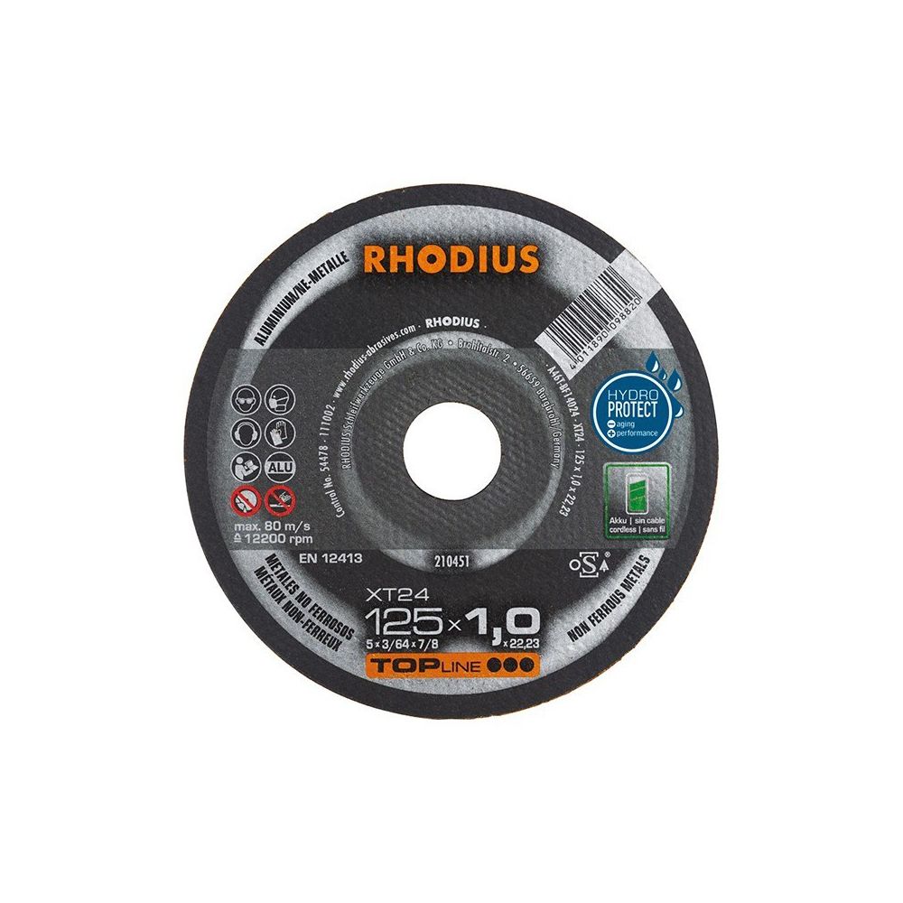 Rhodius - Disque de coupe XT24 125 x 1,0mm Rhodius(Par 50) - Outils de coupe