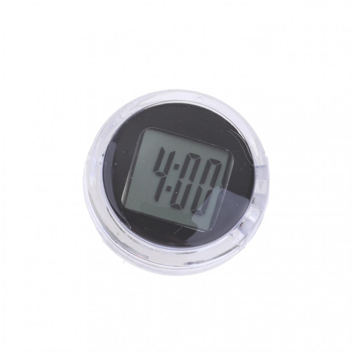 marque generique - étanche moto numérique horloge moto stick-on mount watch blanc - Télérupteurs, minuteries et horloges