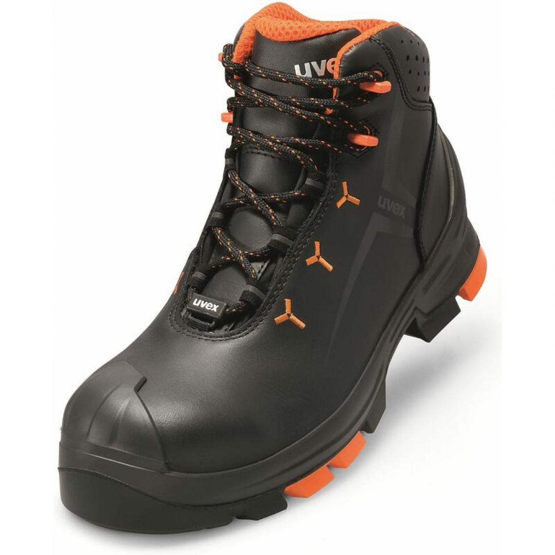 Uvex - uvex 2 Chaussures montantes S3 SRC, T. 44, noir/orange () - Equipement de Protection Individuelle