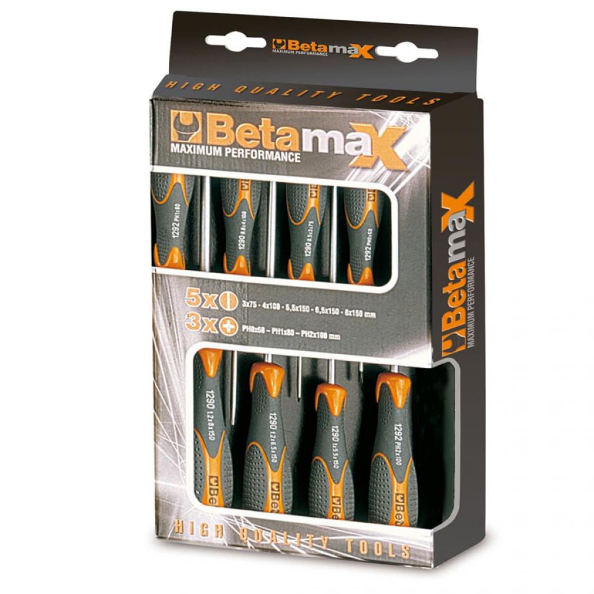 Beta Tools - Beta Tools tournevis 1293/D8 en acier 8 pcs 012930403 - Tournevis