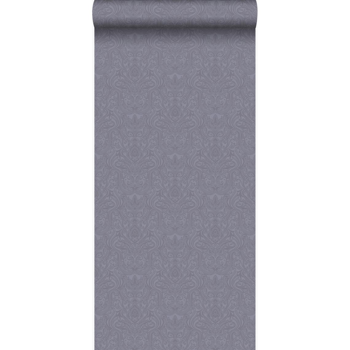 Origin - Origin papier peint ornement violet et gris - 346534 - 53 cm x 10,05 m - Papier peint
