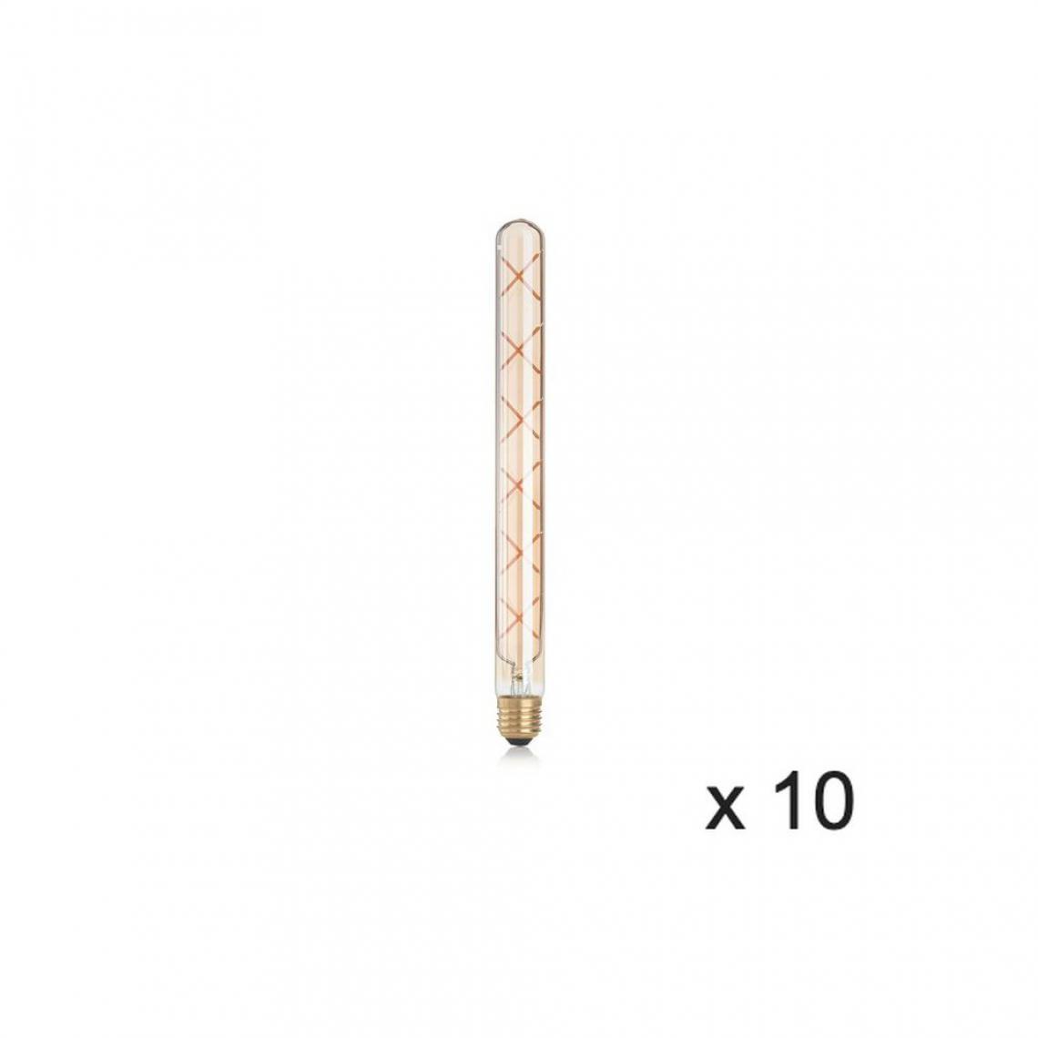 Ideal Lux - Ampoule (x10) 6W E27 Ambré D2,8 - Ampoules LED