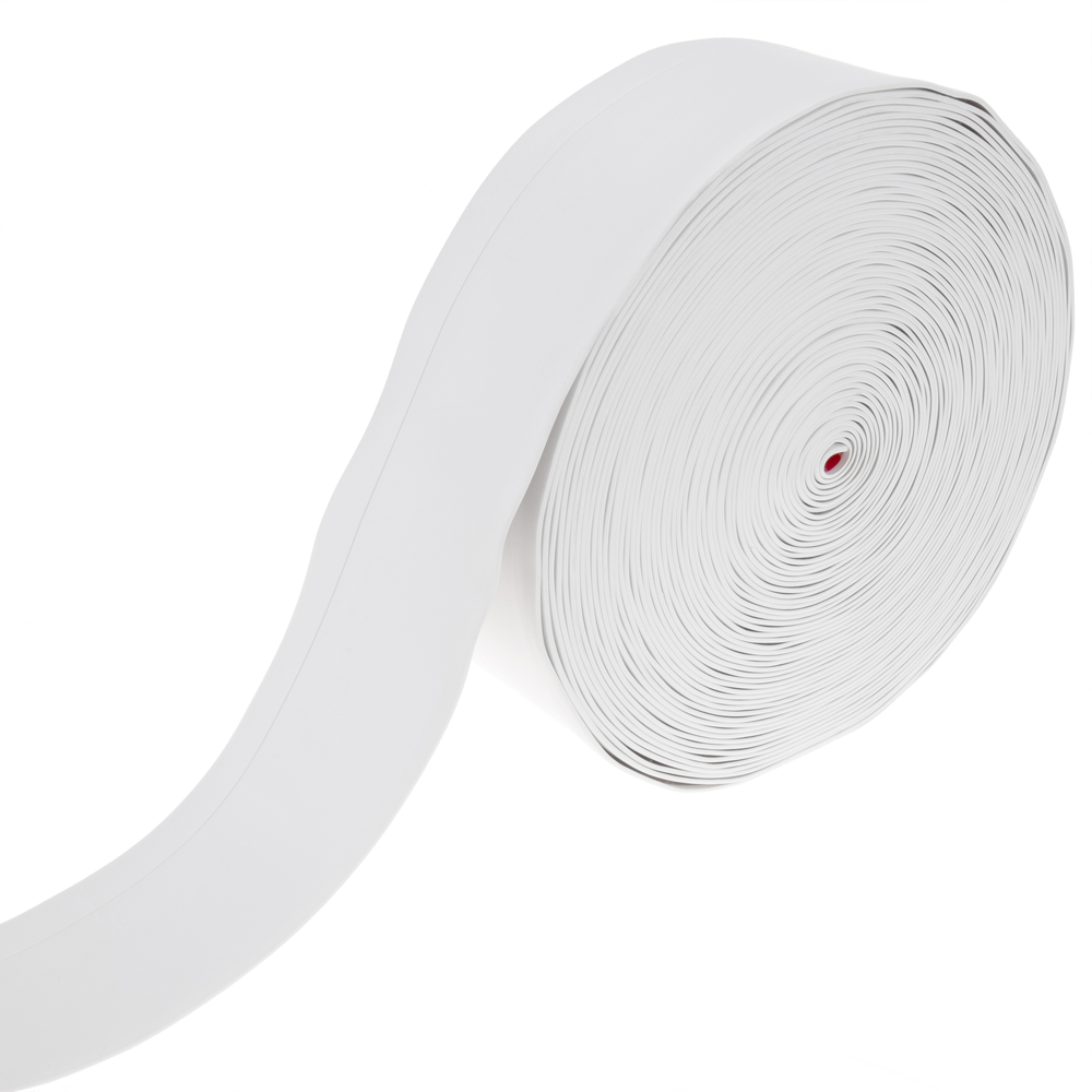 Primematik - Plinthe flexible autocollante 70 x 20 mm. Longueur 20 m blanc - Moulures et goulottes