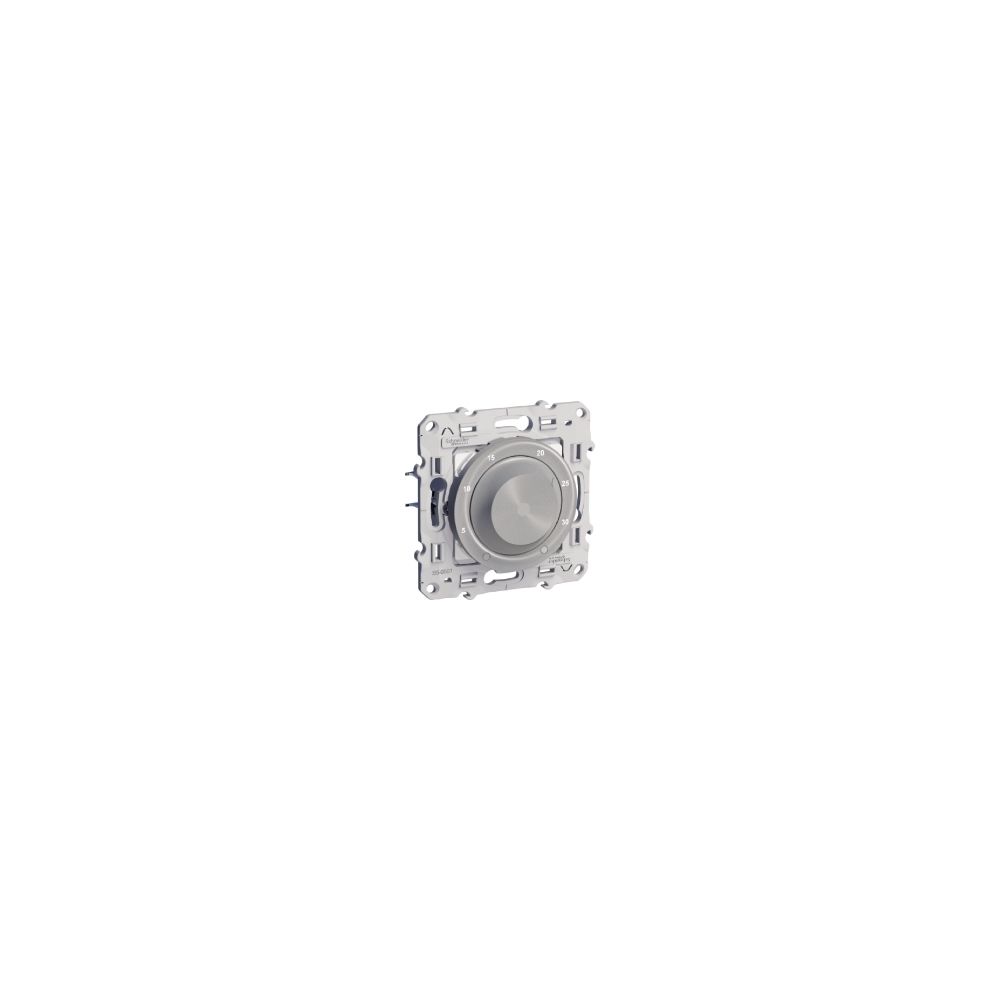 Schneider Electric - thermostat - electronique 8a - alu - fixation par vis - schneider odace - Interrupteurs et prises en saillie