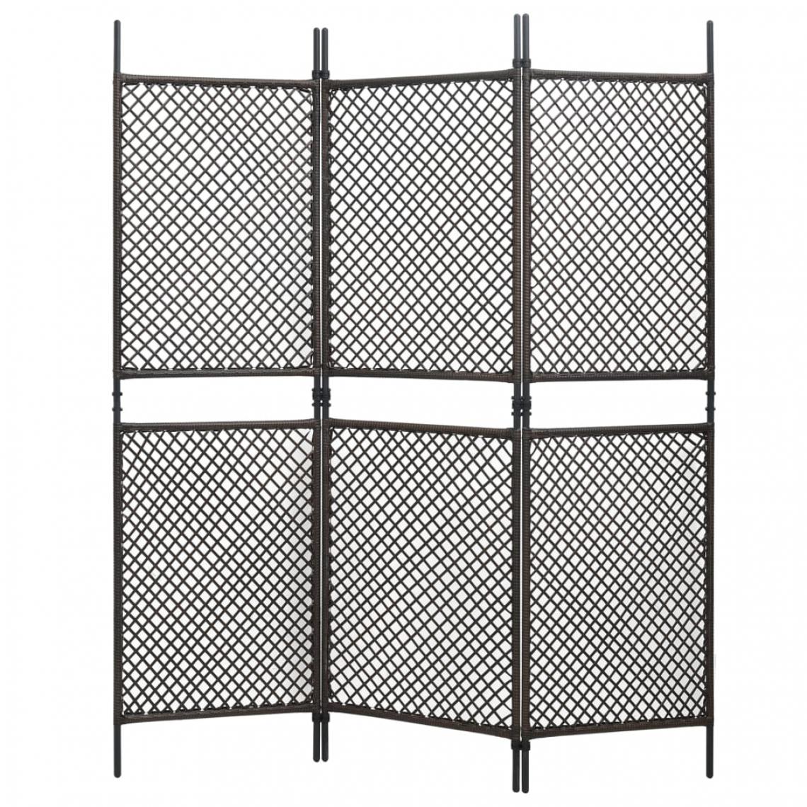 Vidaxl - vidaXL Panneau de clôture Résine tressée 1,8x2 m Marron - Panneaux et treillis