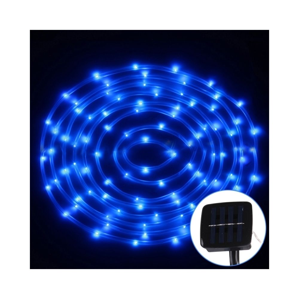 Wewoo - Ruban LED Waterproof 5m 400-600LM panneau solaire résistant à l'eau 50 boîtier lumière avec 2m câble prolongé bleue - Ruban LED