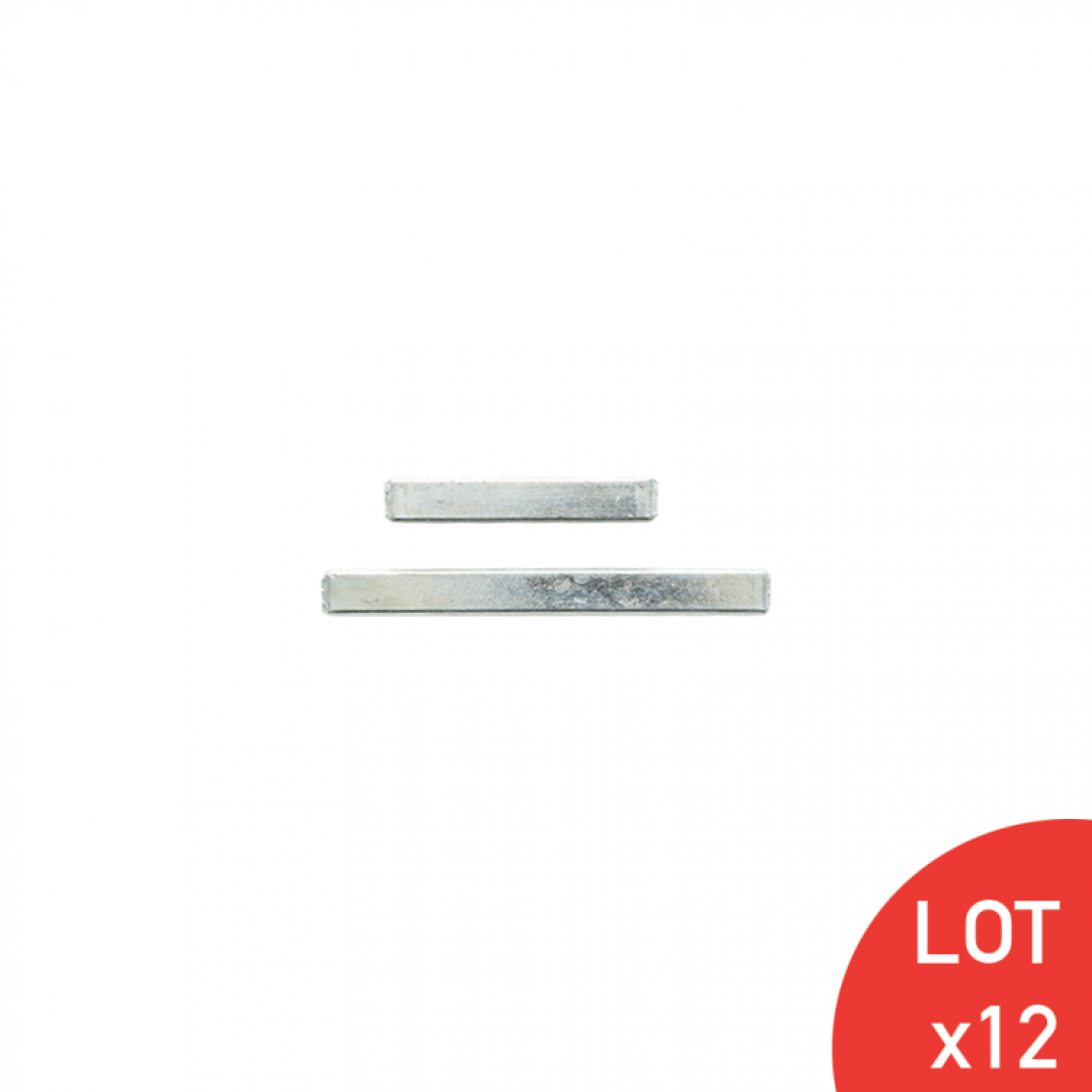 Secury-T - Tige carrée en acier zingué blanc plein 7X42/7X68 kit de 2 LOT DE 12 - Visserie