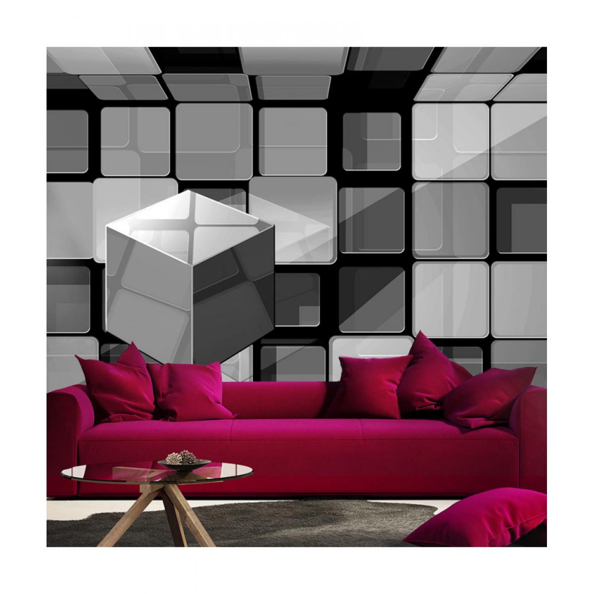 Artgeist - Papier peint - Rubik's cube in gray 300x210 - Papier peint