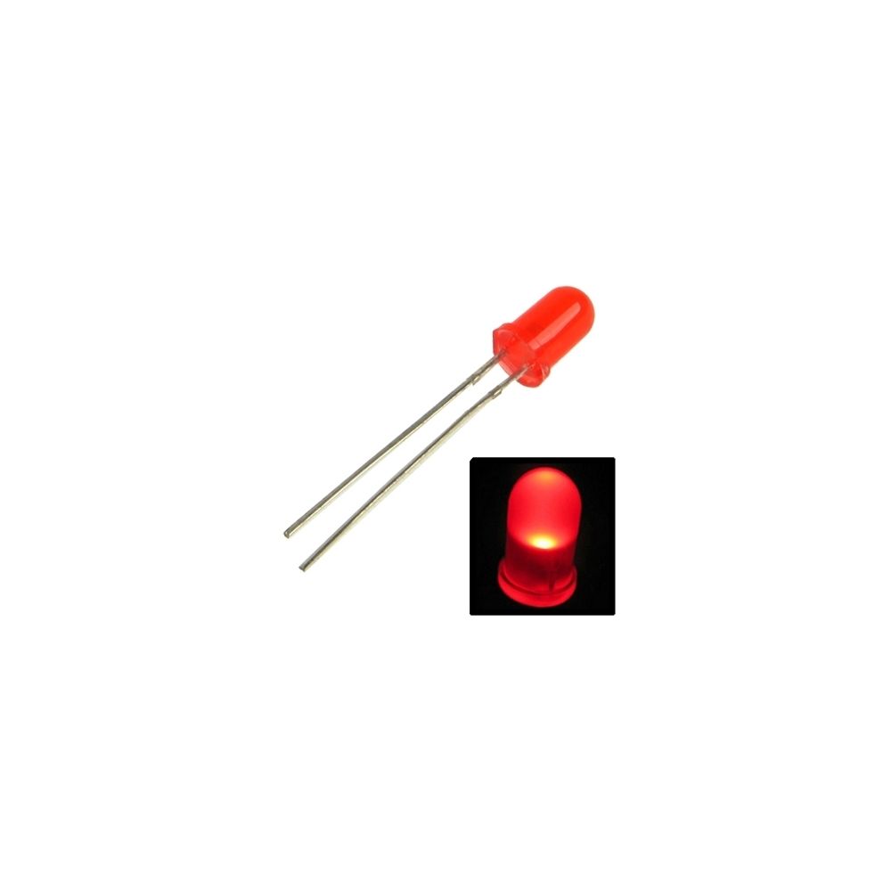 Wewoo - LED Perle 1000pcs F5 Rouge Light Water Clear émettant la lampe de diode - Ampoules LED