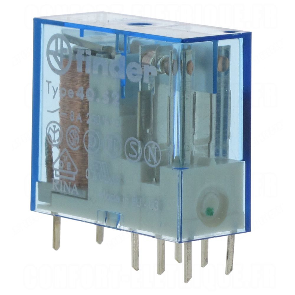 Finder - relais miniature pour circuit imprimé 12 volts dc 2 contacts 8 ampères - Autres équipements modulaires