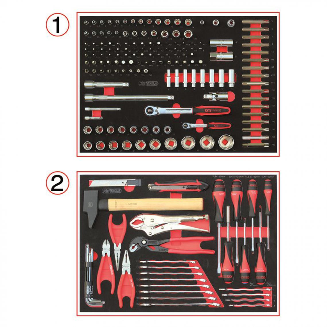 Ks Tools - Composition d’outils pour servante 184 pièces - Boîtes à outils