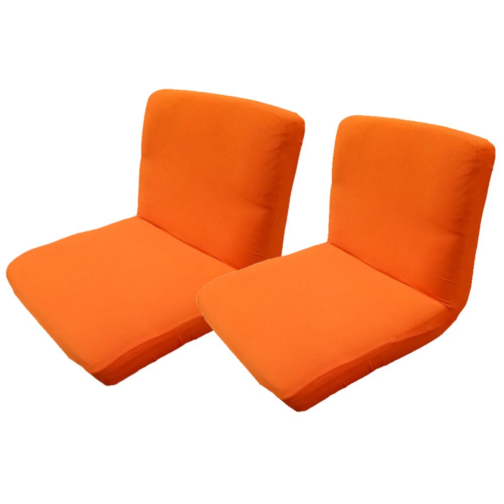 marque generique - 2xorange spandex stretch bas dossier chaise courte chaise couverture - Tiroir coulissant
