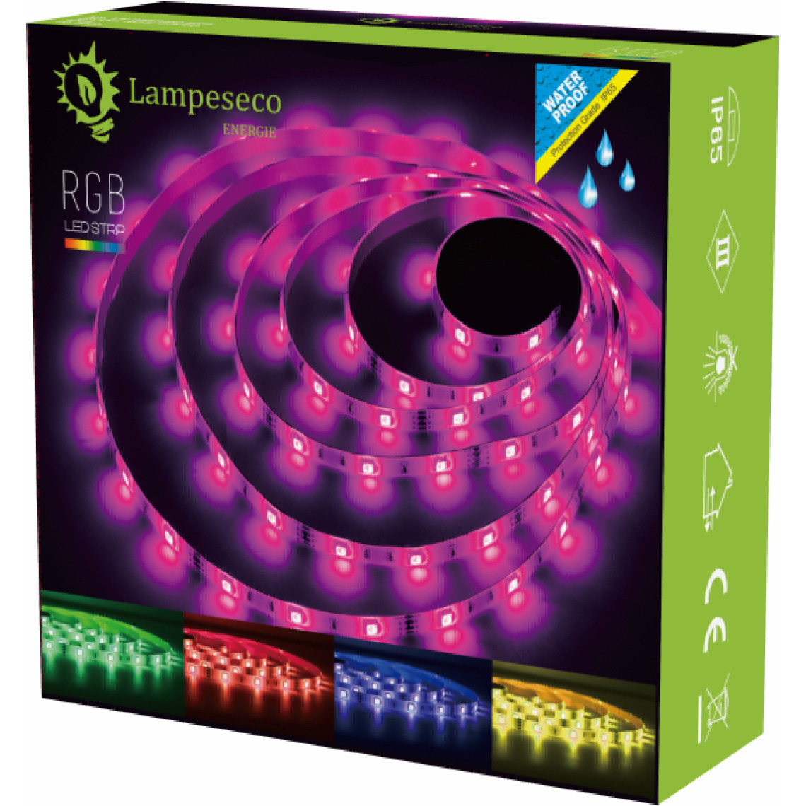 Lampesecoenergie - Bande LED 5m multicouleur RGB pour un éclairage décoratif. - Ruban LED