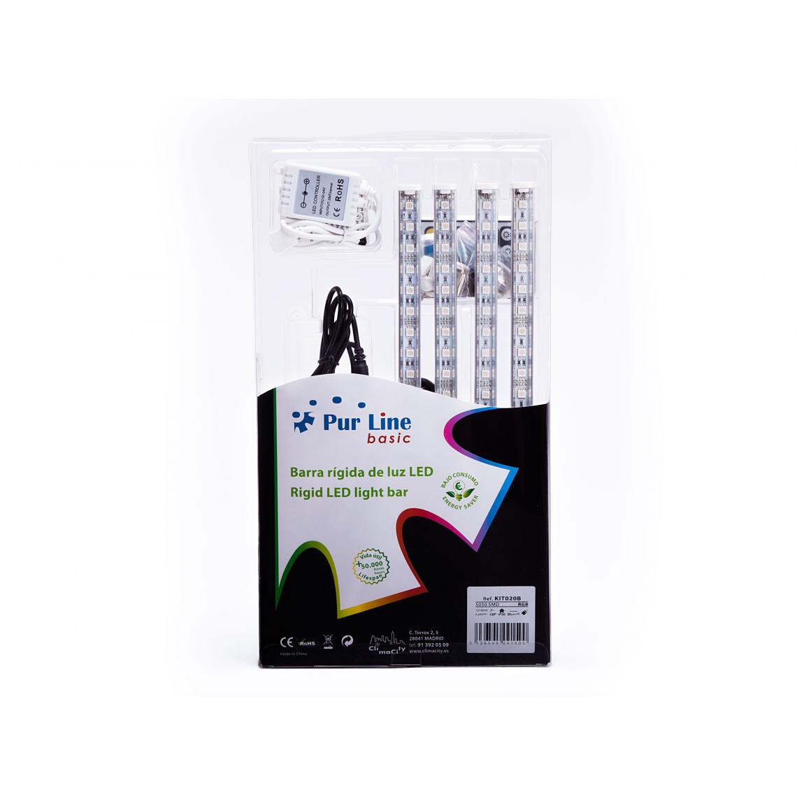 Purline - Kit de 4 barres rigides translucides de 5050 LED SMD RGB - Ruban LED