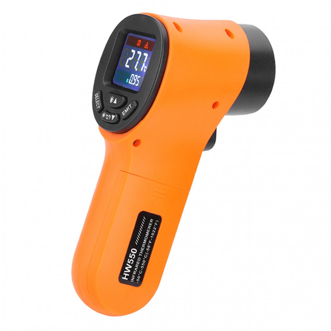 marque generique - Thermomètre De Température Numérique Infrarouge Laser Sans Contact Pyromètre Orange - Appareils de mesure