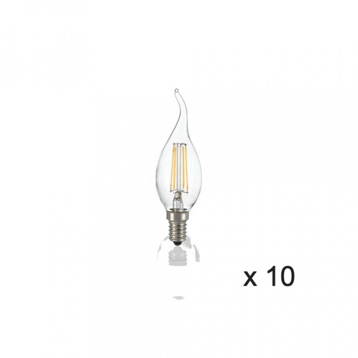 Ideal Lux - Ampoule (x10) 4W E14 Transparent D3,5 101248 - Ampoules LED