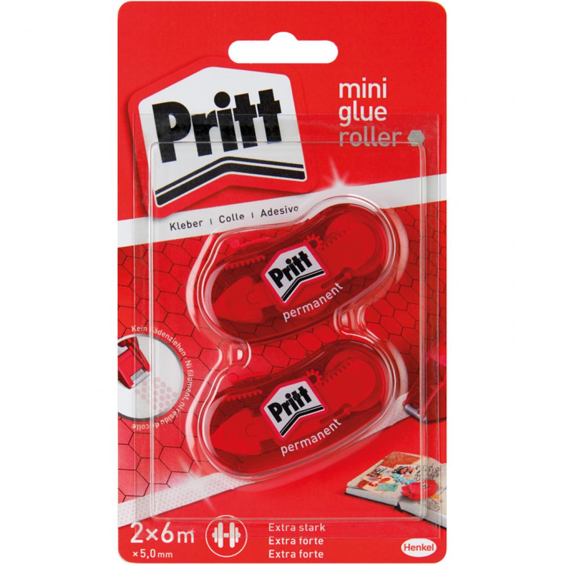 Pritt - Pritt Mini roller de colle, permanent, 5,0 mm x 6 m, () - Colles et pistolets à colle
