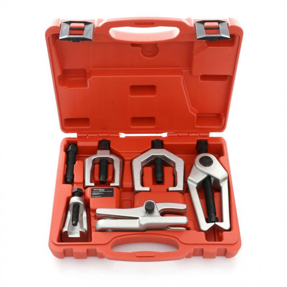 Hucoco - DCRAFT - Kit d'extracteurs de roulement - 5 outils - Pour extraire les roulements - Rouge - Boulonneuse