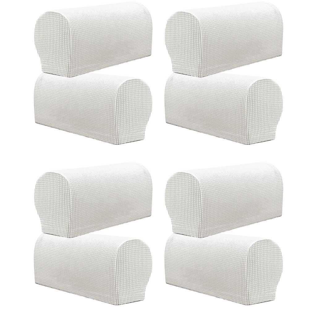 marque generique - ensemble de 8 accoudoirs de sofa de meubles de flanelle couvre protecteurs blanc - Tiroir coulissant