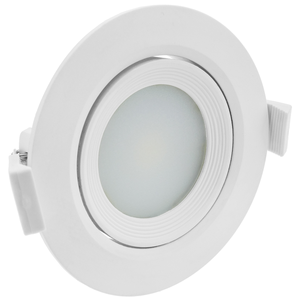 Bematik - Feu à LED 90mm encastré rond 7W blanc chaud 3200K - Tubes et néons