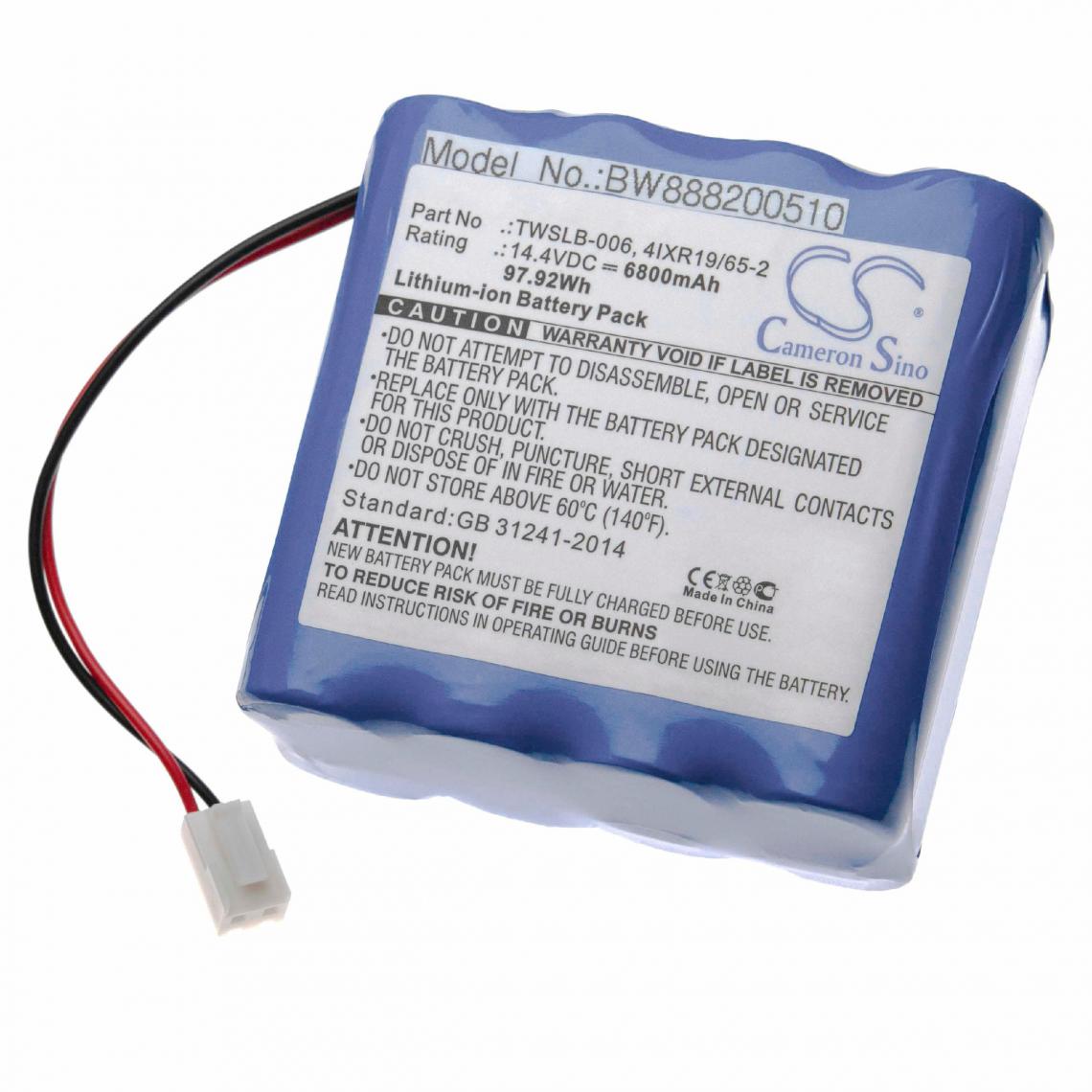 Vhbw - vhbw batterie compatible avec Edan F6 appareil de médecine comme doppler foetal (6800mAh, 14.4V, Li-Ion) - Piles spécifiques
