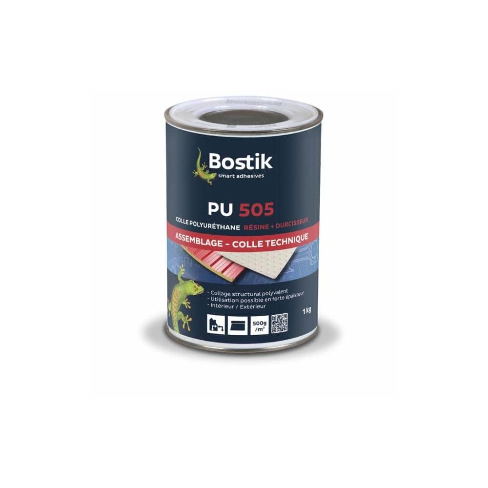 Bostik - Colle polyuréthane PU 505 BOSTIK 1kg - Colle & adhésif