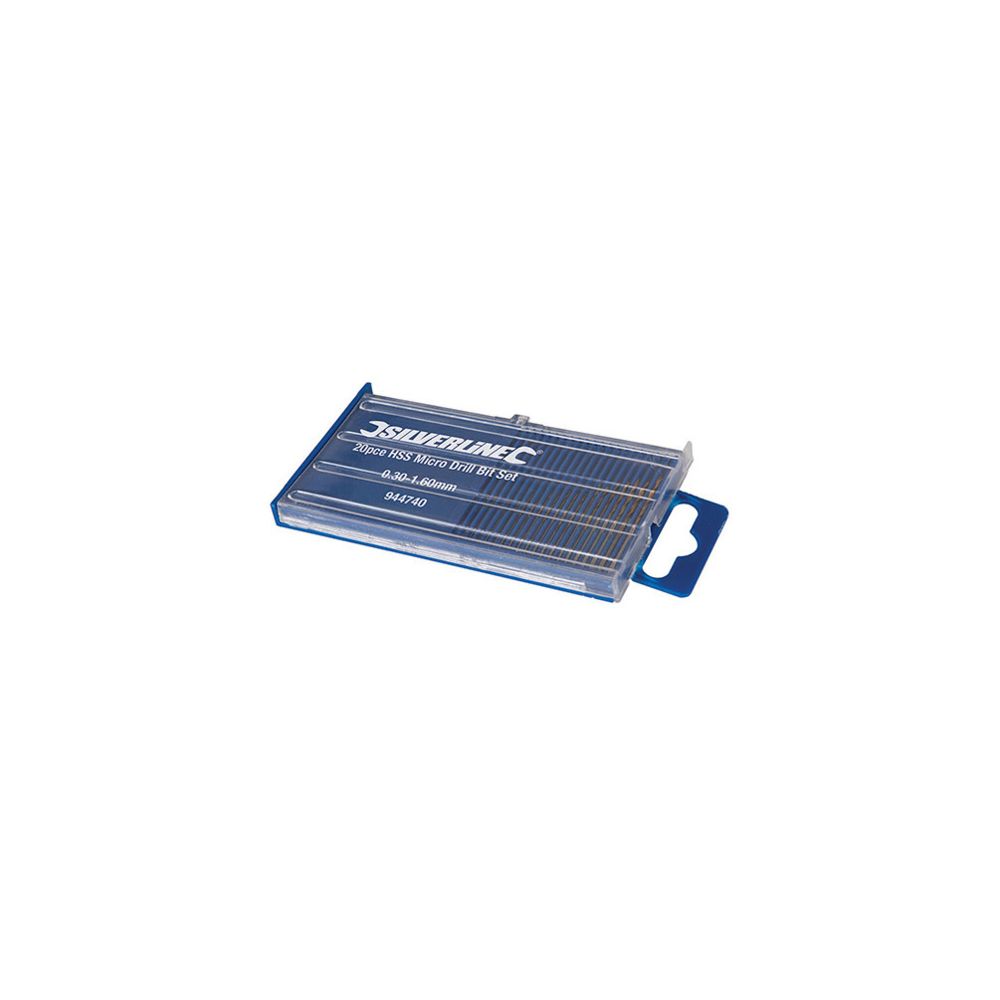 Silverline - Coffret de 20 micro-forets acier HSS - 944740 - Silverline - Accessoires vissage, perçage