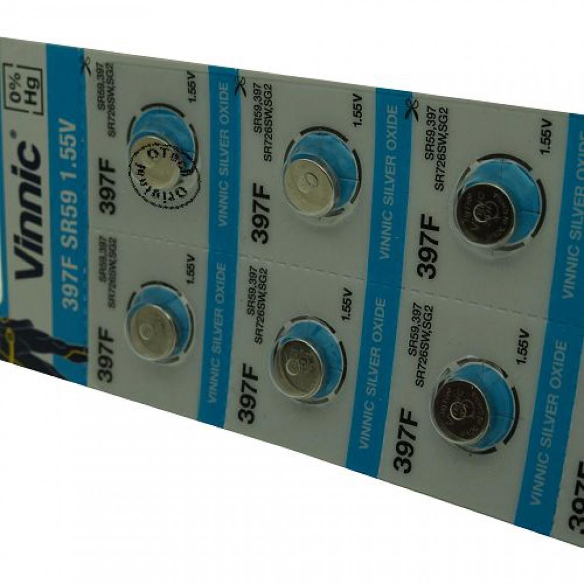 Otech - Pack de 10 piles Vinnic pour RENATA 397 - Piles rechargeables
