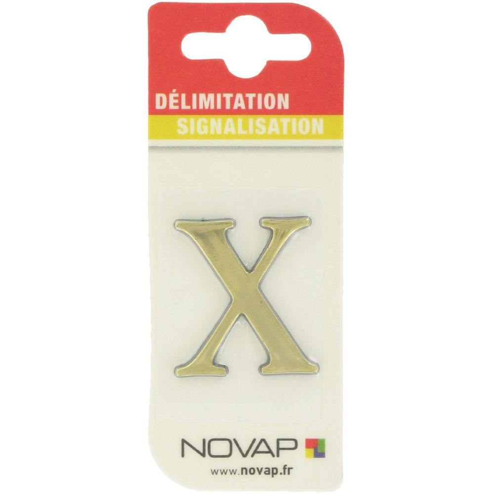 Novap - Adhésif plastique en relief coloris or Novap X - Extincteur & signalétique