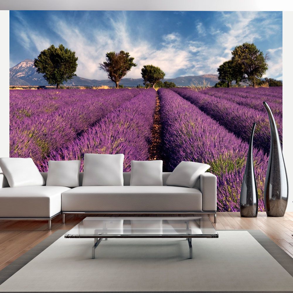 Bimago - Papier peint | Lavender field in Provence, France | 200x154 | Paysages | Vallées et plaines | - Papier peint