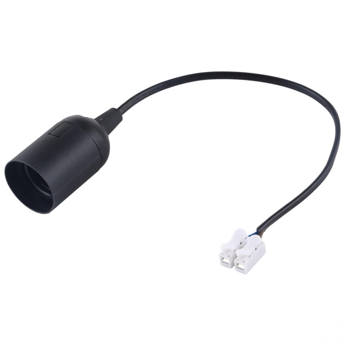 Wewoo - Support de culot de lampe E27 avec câble de câble électriquelongueur de câble 28 cm noir - Douilles électriques