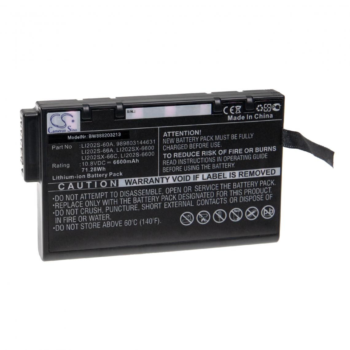Vhbw - vhbw Batterie compatible avec Anritsu CMA4000i OTDR, CMA 4000 OTDR, CMA-4500 outil de mesure (6600mAh, 10,8V, Li-ion) - Piles rechargeables