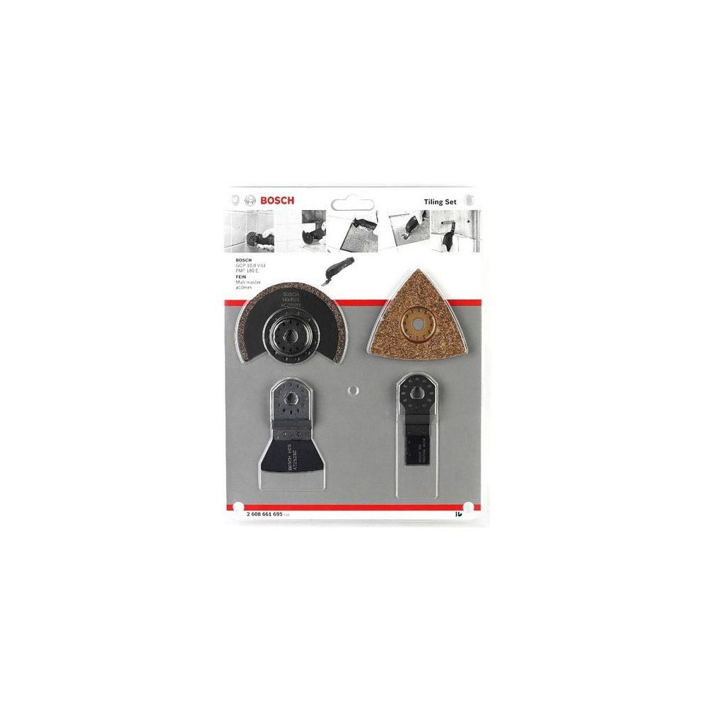 Bosch - Set de 4 pièces pour outils multicuts Carrelage BOSCH 2608661695 - Accessoires ponçage